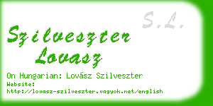 szilveszter lovasz business card