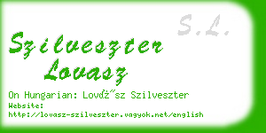 szilveszter lovasz business card